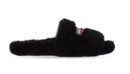 BB FUR SLIDES - BLACK