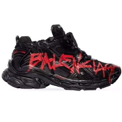 BB RUNNERS - BLACK W/ RED GRAFFITI