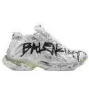 BB RUNNERS - WHITE W/ BLACK GRAFFITI