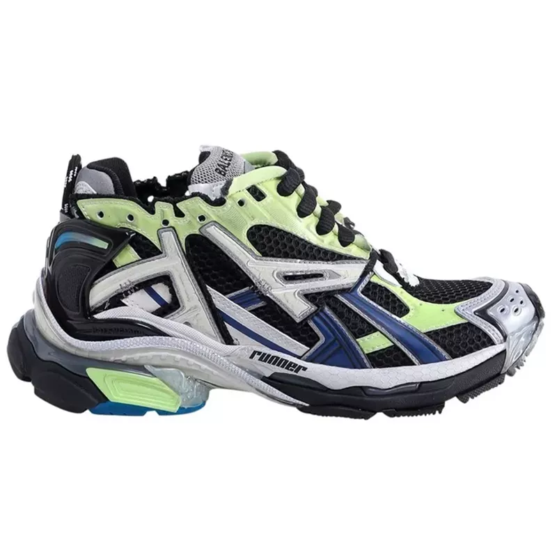 BB RUNNERS - LIGHT GREEN/SILVER&BLUE