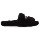 BB FUR SLIDES - BLACK