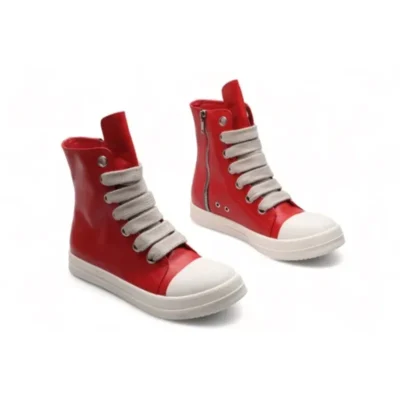 RO - RED JUMBO LACE HIGH TOPS